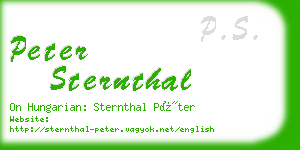 peter sternthal business card